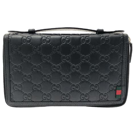 gucci black rubber guccissima leather travel document case|GUCCI Guccissima Signature Travel Document Case .